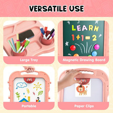 Easel for Kids, Toddler Easel, Double-Sided Chalk Board Kid, White Board, Kid...