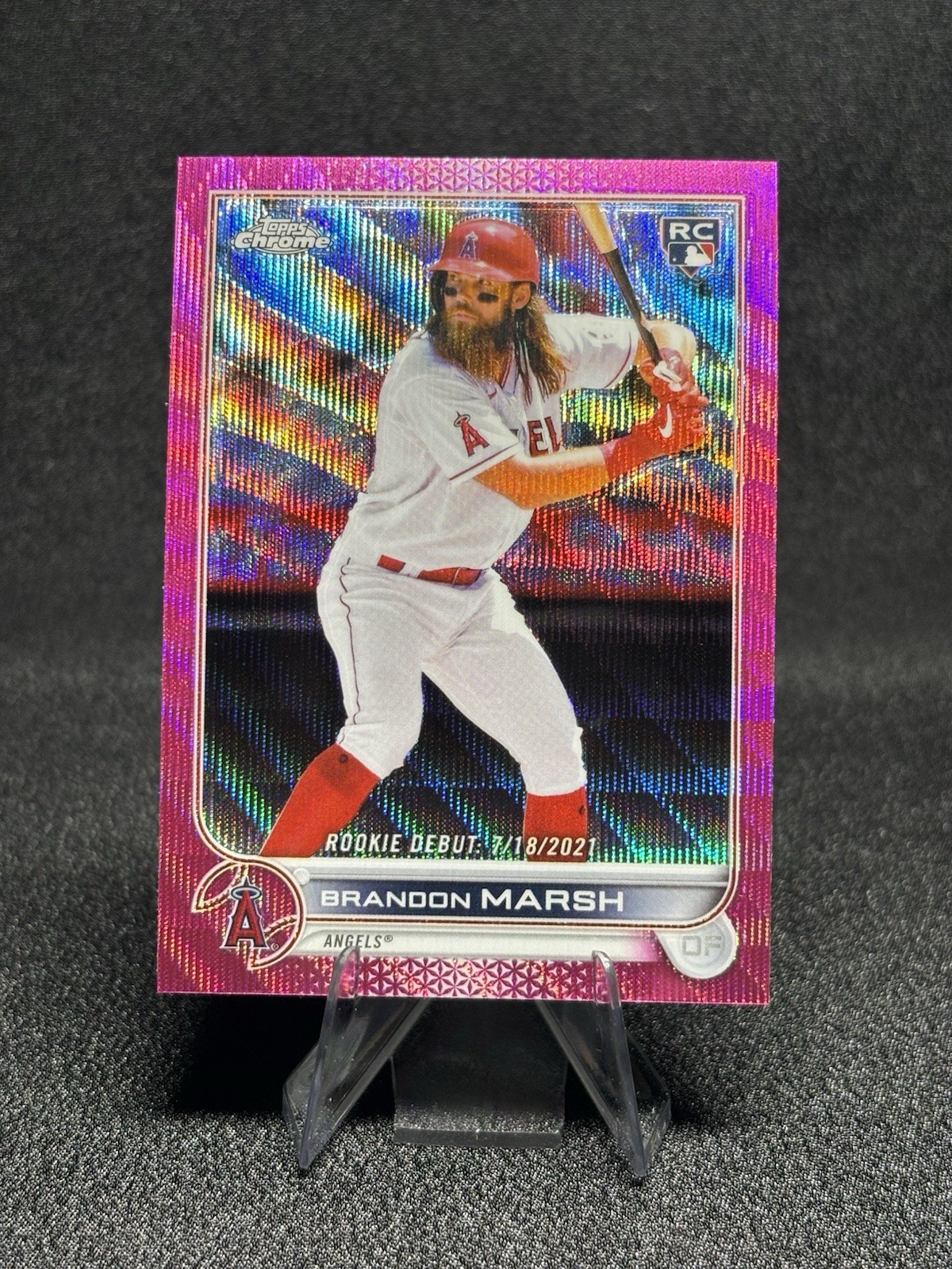 2022 Topps Chrome Update #USC188 Brandon Marsh Pink Wave Refractor (RC)