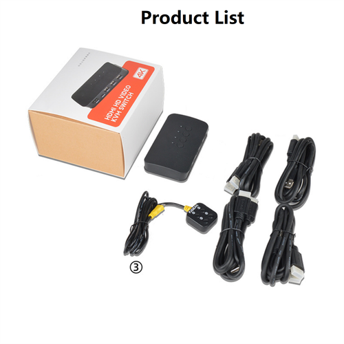 4 Port HDMI1.4b KVM Switch 4 In 1 Out 4K30Hz For 4 Computer Share 1 HD Monitor - Afbeelding 3 van 16