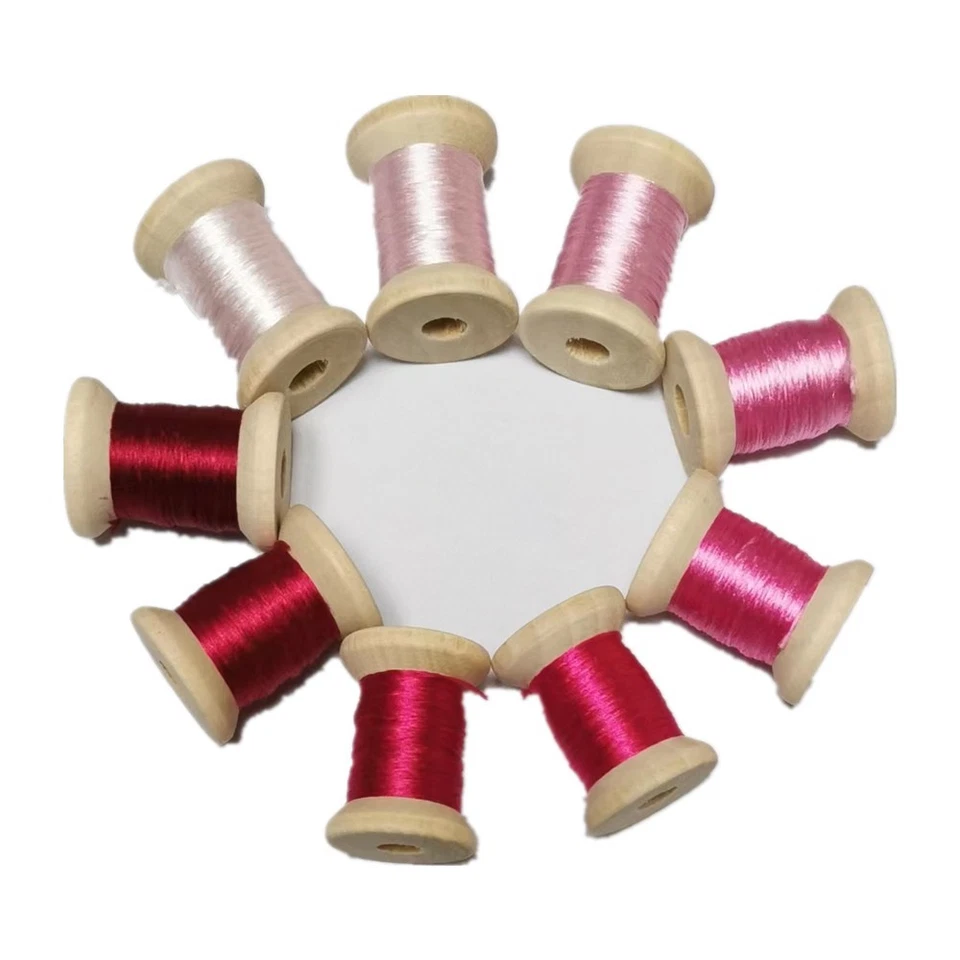 9 spools natural mulberry silk embroidery floss thread cross stitch DIY craft - Image 3 of 4