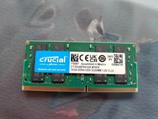 Crucial 16GB DDR4 3200 SODIMM PC4-25600 2Rx8 Laptop RAM Memory CT16G4SFRA32A
