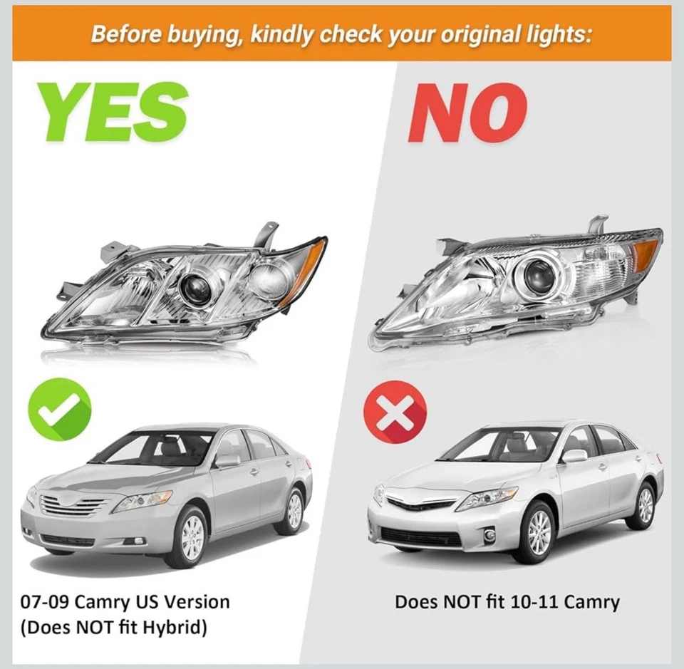 Faróis antiembaçamento Wellmoto 2007-2009 Toyota Camry - Imagem 2 de 3