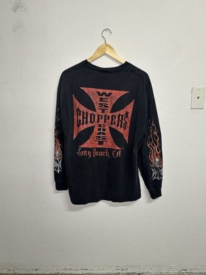 VTG West Coast Choppers Skull Fire Flame Spectrum CFL Long Sleeve