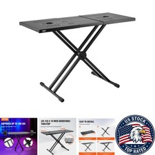 Portable Adjustable DJ Laptop Stand - Foldable Booth for Events - 32"-43"