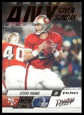 2022 Panini Prestige #8 Steve Young /449 Any Given Sunday Xtra Points Red 49ers