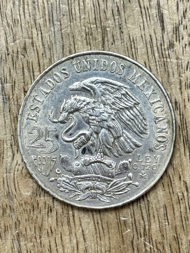 Mexico 25 Pesos Olympic coin from a recent eBay sale