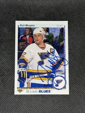 Rick Meagher 1990-91 Upper Deck St. Louis Blues Signed Auto Card #285 ~ COA