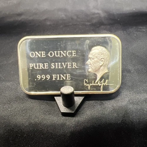 1972 Lyndon Johnson Madison Mint President Bullion-999 Silver 1 Ounce Oz Art Bar