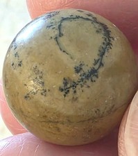 Pre 1900 Hand Painted 5/8" One-Of-A-Kind Marble