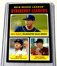 2020 Topps Heritage Minor League #189- Tarik Skubal/Ryan/Bubic Rc
