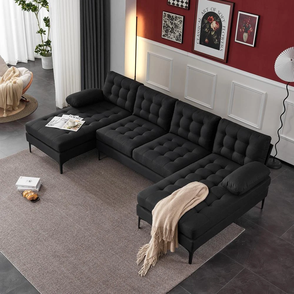 Sectional sofa with 2 on sale chaise lounges
