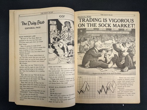 1981 The DAILY BLAB Ron Barrett "MAD Magazine" Type Humor/Satire Book VG+ - Imagen 3 de 5