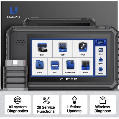 MUCAR VO6 All Systems Car Diagnostic Scan Tool OBD2 Scanner 28Reset E-CU Coding