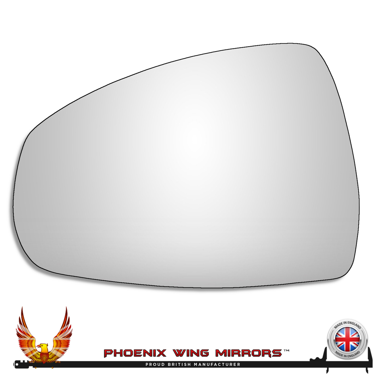 Left Hand Passenger Side Audi A1 / S1 2010-2018 Convex Wing Door Mirror Glass