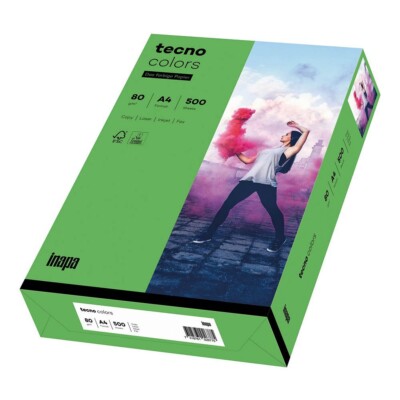 inapa buntes Papier tecno Colors 80 g/m², A4, 500 Blatt grün