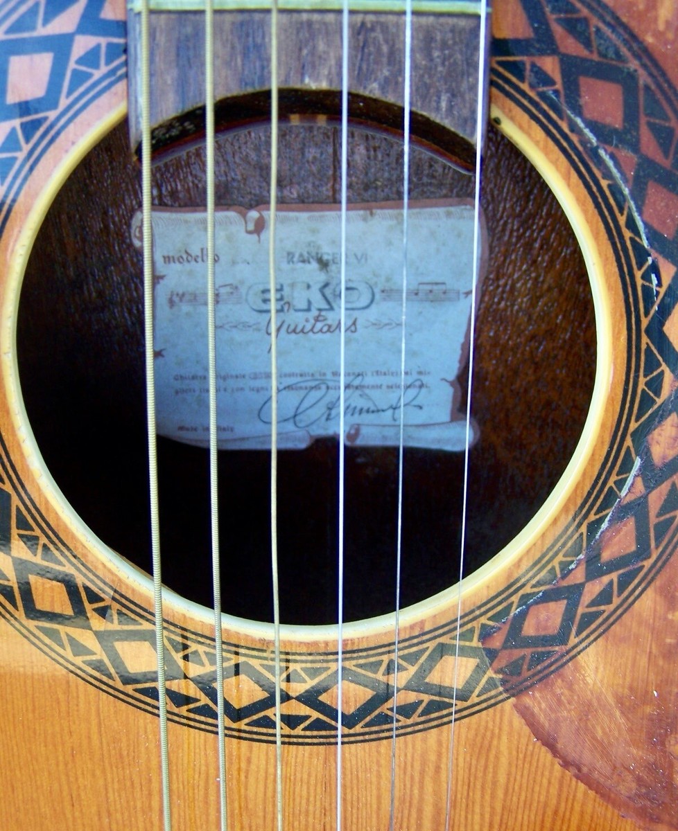 Vintage Eko Ranger 6 Acoustic Guitar / Missing Pickguard and Truss