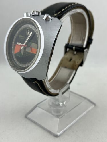 Sorna Bullhead Handaufzug Herren Chronograph World-Timer EB 8420, funktioniert - Bild 3 von 6