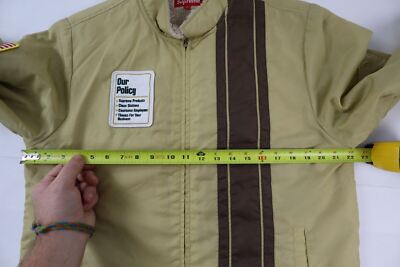 Supreme Men's Sz M (Medium) Pit Crew Jacket Our Policy Flag Patch