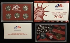 2006 S Silver Proof Set U.S. Mint Original Government Packaging OGP COA