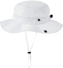 Baby/Toddler Bucket Sun Hat -Sun Protection Summer Wide Brim Mesh White,Size:M 