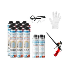 Adhesive Guru Spray Foam Insulation Kit (12 x 25.36 oz), Polyurethane Self-Ex...