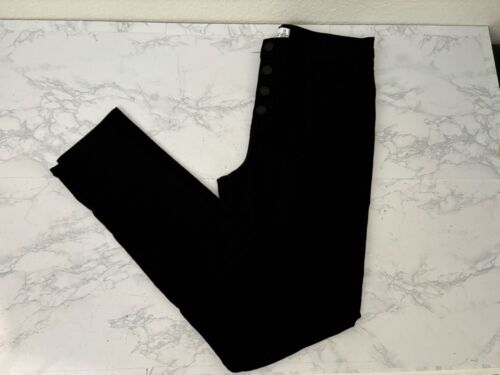 Jordache Black Super Skinny Jeans Size 18 Girls Button Fly Stretch High Rise X1