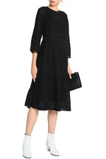 M MISSONI Designer Black Crochet- Knit MIDI Dress Size IT40 US 2 /XS RRP 895