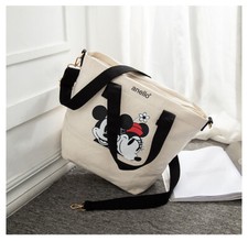MICKEY MOUSE TOPOLINO & MINNI BORSA mano tracolla DISNEY by Anello JP lady beige