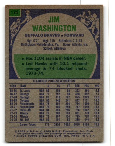 1975-76 Topps Basketball Poor to Good You Choose, Complete Your Set #1-330 - Bild 237 von 459