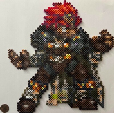 Ganondorf Bead Sprite Perler Artkal Pixel Art Retro Legend of Zelda King  Evil