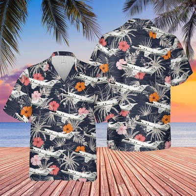 US Air Force Raytheon T 1 Jayhawk Hawaiian Shirt