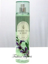 BATH & BODY WORKS WHITE TEA & SAGE FRAGRANCE BODY MIST SPRAY 8 FL OZ