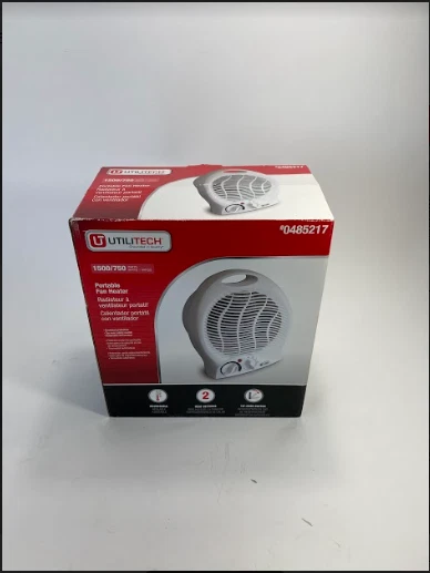Utilitech Portable Fan Heater Adjustable 2 Heat Settings 0485217 | eBay