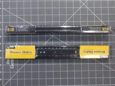 Heavy Duty 2Pc 14" Ball Bearing Drawer Slides 3 Fold Full Extension 2 Sets Black