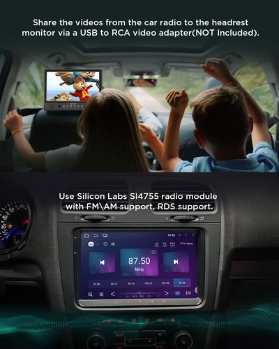 For VW Polo 2011-2018 android stereo carplay double din 32GB+2GB - Picture 19 of 22