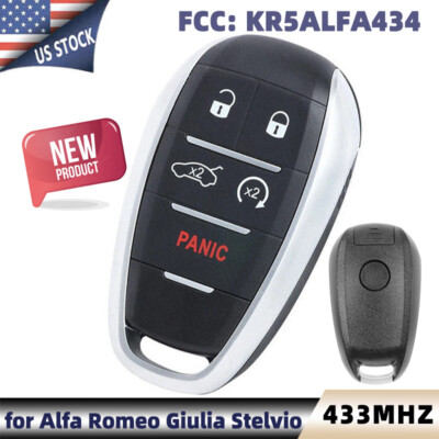 OEM Unlocked Alfa Romeo Giulia Stelvio Keyless Remote Fob Smart Key KR5ALFA434 e