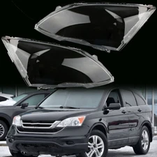Pair CRV Headlight Cover Headlamp Lens Shell Replacement For Honda CRV 2007-2011