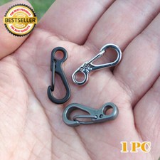 X-Small CARABINER CLIP Snap Hook  25mm Long MINI Carabina  BLACK, GREY, SILVER