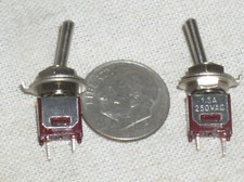 2 GUITAR SUB-MINI TOGGLE HOBBY TRAIN SPST ON-OFF SWITCH 250 VAC 1.5 A AMP USA