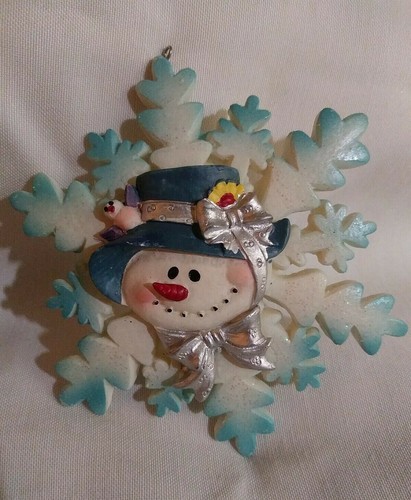 ¿Snow Buddies? Adorno de Navidad copo de nieve brillante niña muñeco de nieve - Imagen 6 de 8