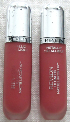 Revlon Ultra HD Metallic Matte Lip Color 0.2 fl oz  # 690 HD Gleam  (2 Pack)