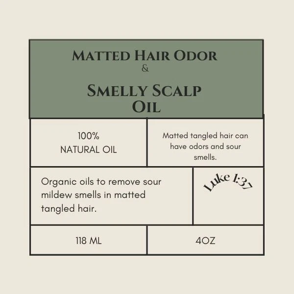 Matted Hair Mildew Odor & Smelly Scalp Oil-Eliminate sour odor smell matted hair - Image 2 of 3