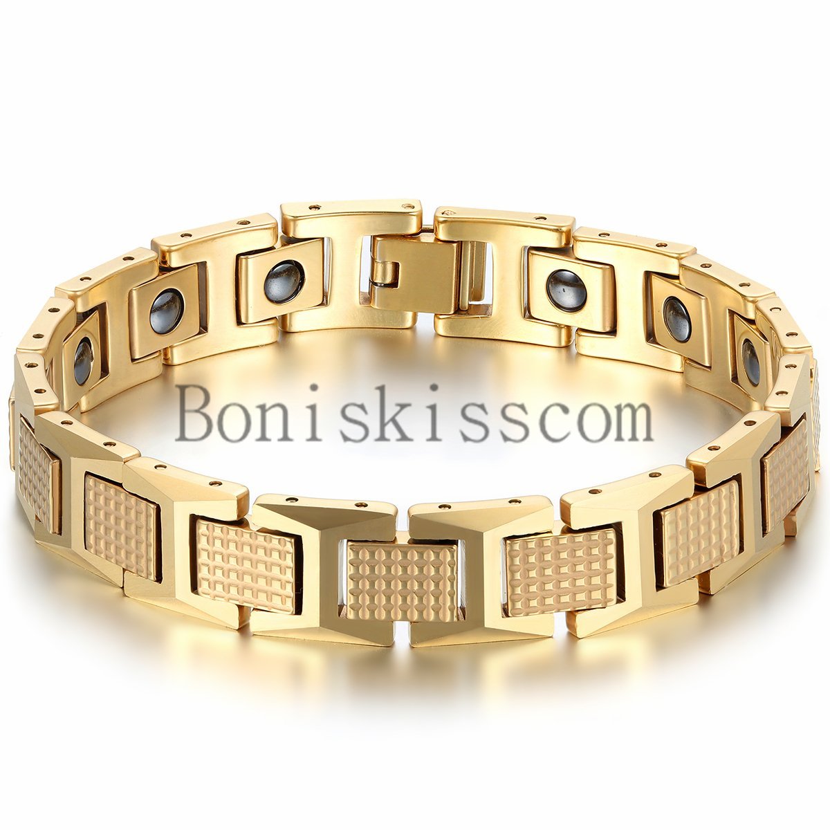 Men's Golf Link Bracelet Stainless Steel Magnetic Therapy