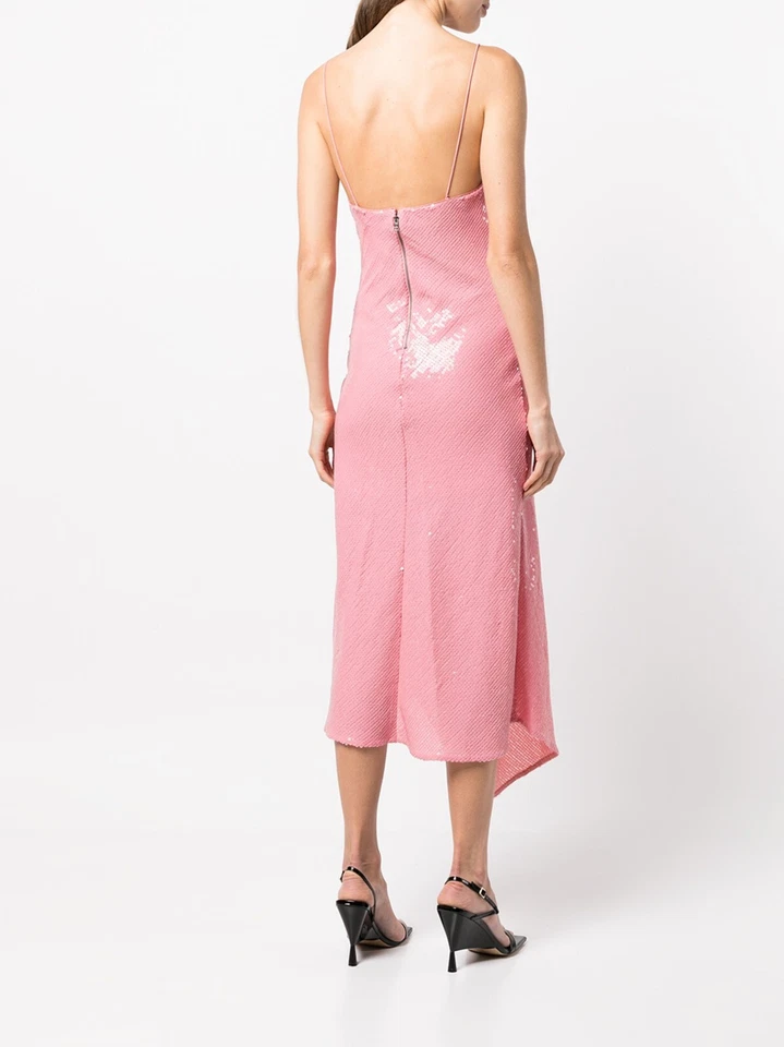 Vestido midi Alice + Olivia Harmony rosa lentejuelas talla S Foto 4 de 4