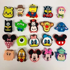 20 Cartoon Shoe Charms Cute Characters Fits Shoes Wristband Accessories Colorful