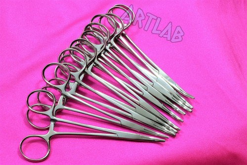 10 PC MOSQUITO HEMOSTAT FORCEPS 5.5" CURVED STAINLESS STEEL SURGICAL MEDICAL - Picture 2 of 9