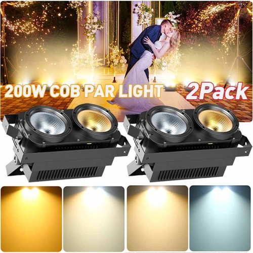 200W COB LED Par Light DMX Stage DJ Audience Blinder Light Warm White Cool White - Picture 21 of 22