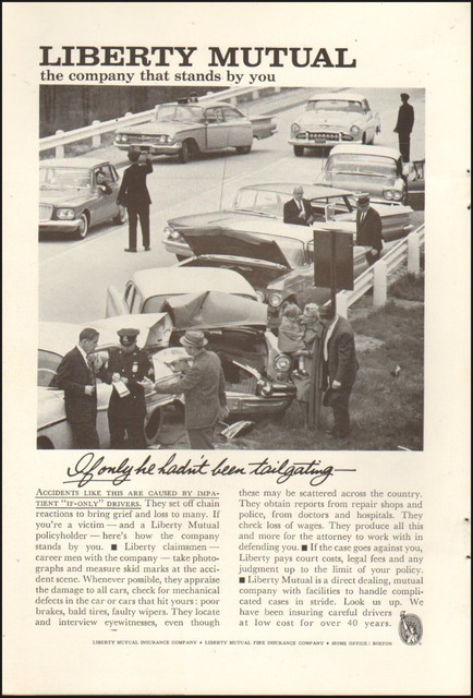 1961 Vintage ad for Liberty Mutual Insurance Company retro car photo