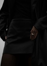 Faux Leather Skort - Size: M - Kunstleder Hosenrock 
