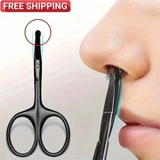 Nose Hair Scissors Stainless Steel Safe Rounded Tip Trimming Eyebrows Scissor